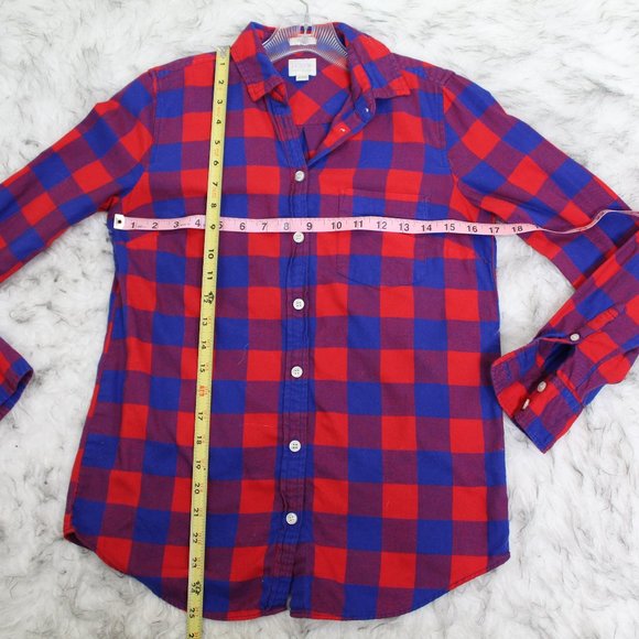 J.Crew Boy Fit Plaid Button Down Shirt Cotton - Picture 4 of 10